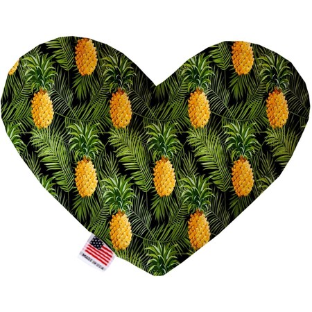 Mirage Pet Products Pineapples in Paradise 6 in. Stuffing Free Heart Dog Toy 1252-SFTYHT6